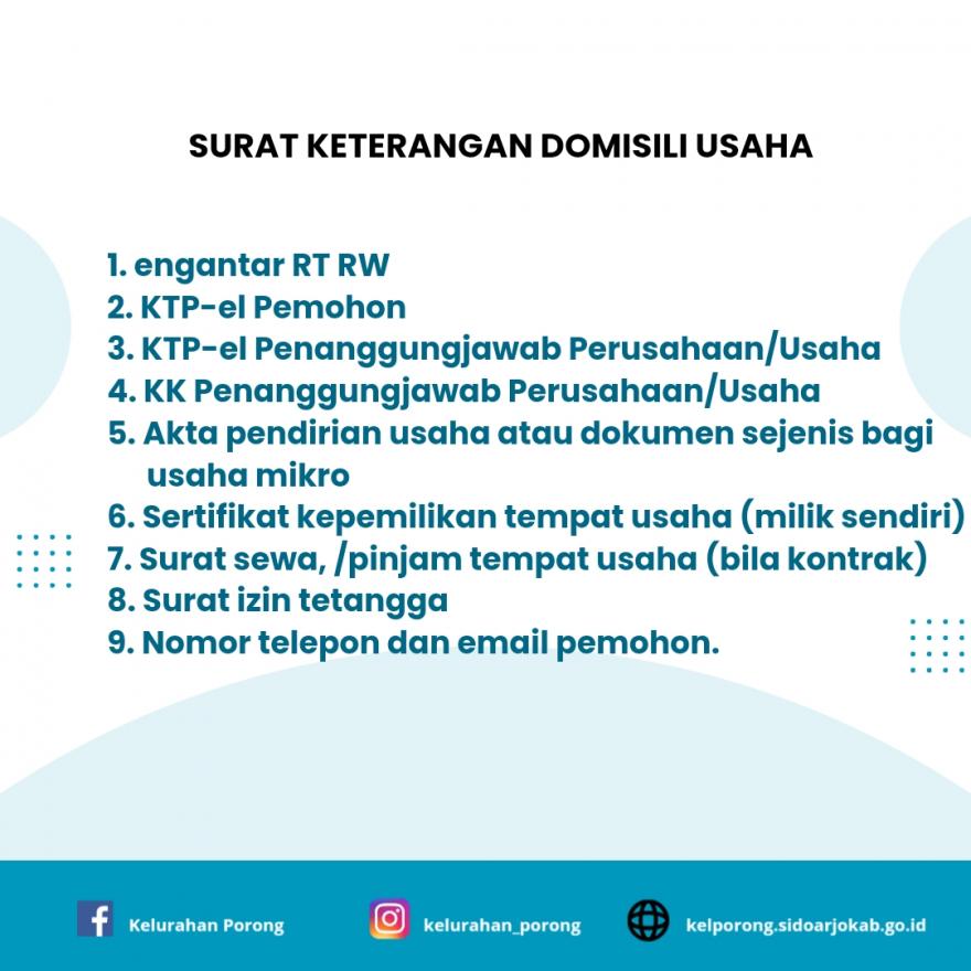 SURAT KETERANGAN DOMISILI USAHA